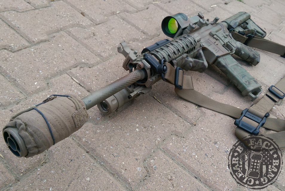 BPG Blast Shield Cover on a FN SCAR 17.