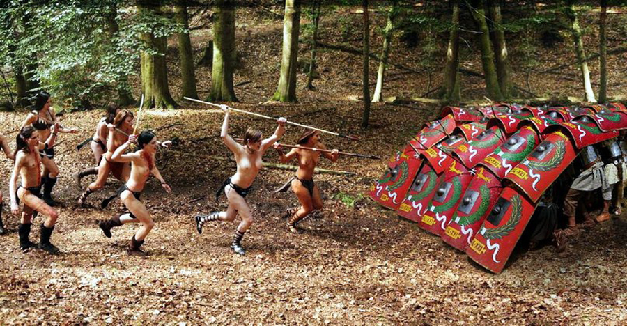 Roman Legionnaires vs Half Naked Amazons