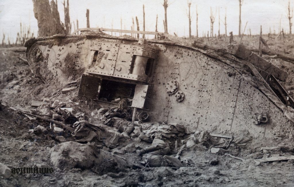 Early tanks were intended to punch through WWI trench to clear the way for a traditional cavalry breakthrough behind the lines, but it didn't work out that way. Nascent armor tactics and a failure to use combined arms led to heavy casualties in early armored units. 