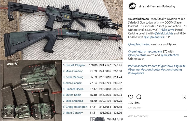 The Doom Collection by Russell Phagan in use at a 3-Gun Match