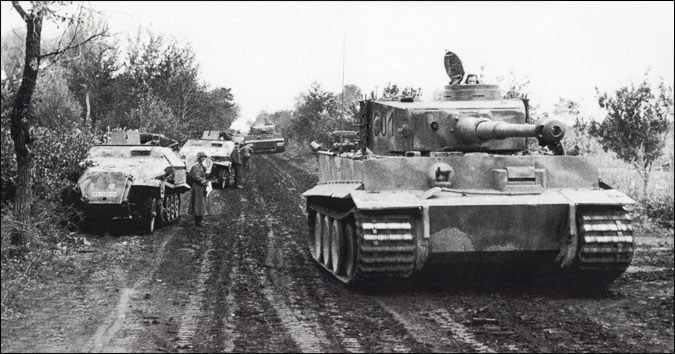 A Tiger tank on the move