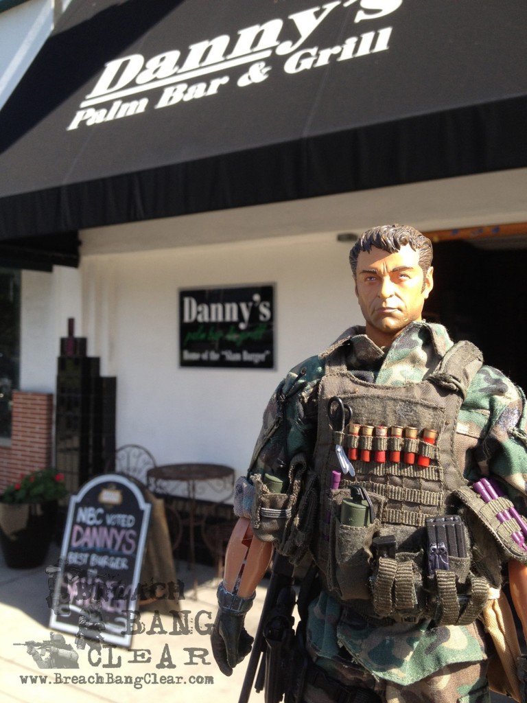 Richard Kilgore in front of Danny's Palm Bar and Grill.