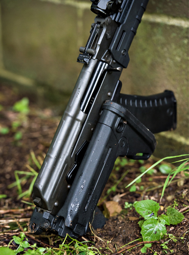 Magpul's Zhukov-S folding stock.