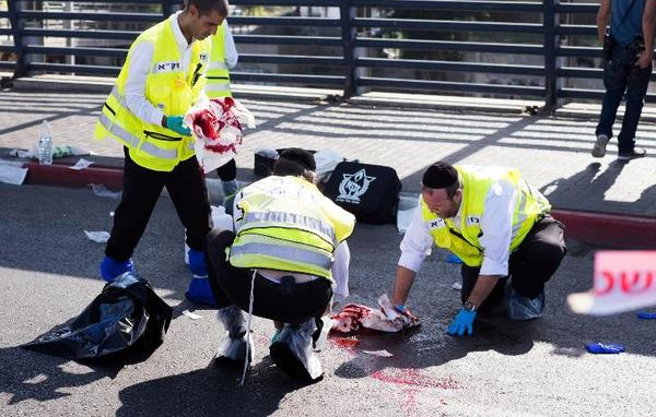 The aftermath of a knife attack