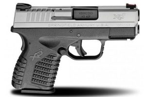 The Springfield XD is a possible choice for a defensive handgun.