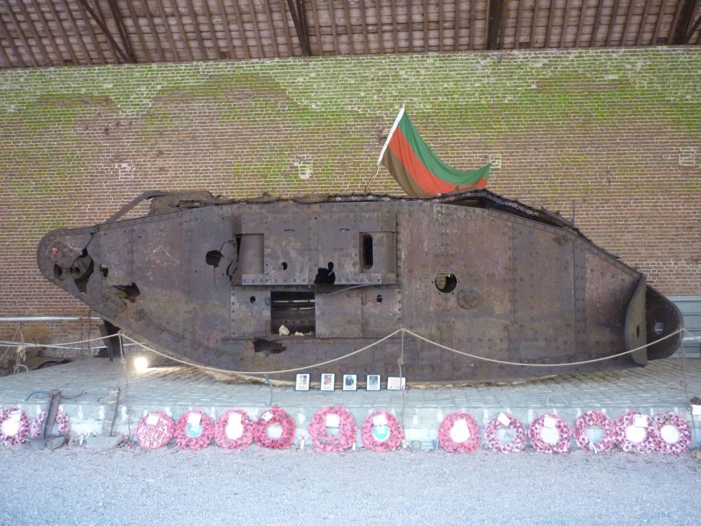 British WWI tank buried near Flesquieres, France. 
