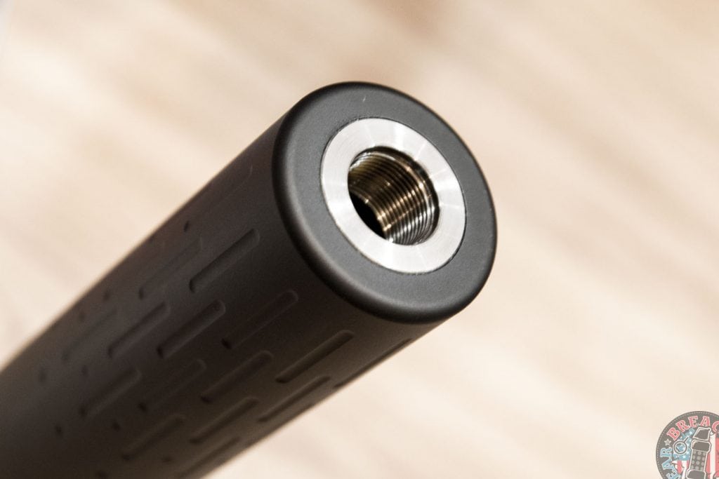 Suppressor shift: understand how a silencer works (threaded end of a suppressor shown here). 