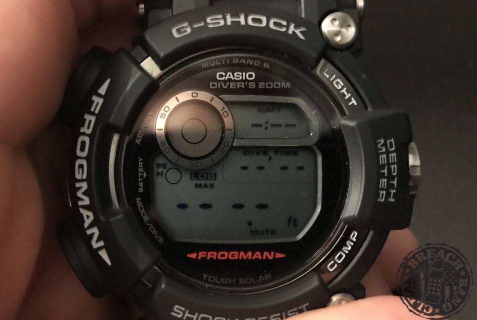 Extra closeup of the G-Shock clockface.