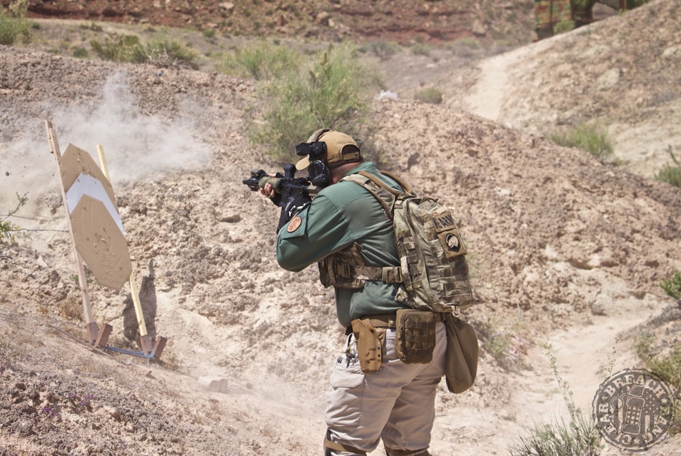 Russell Phagan, participating in the shooting competition.