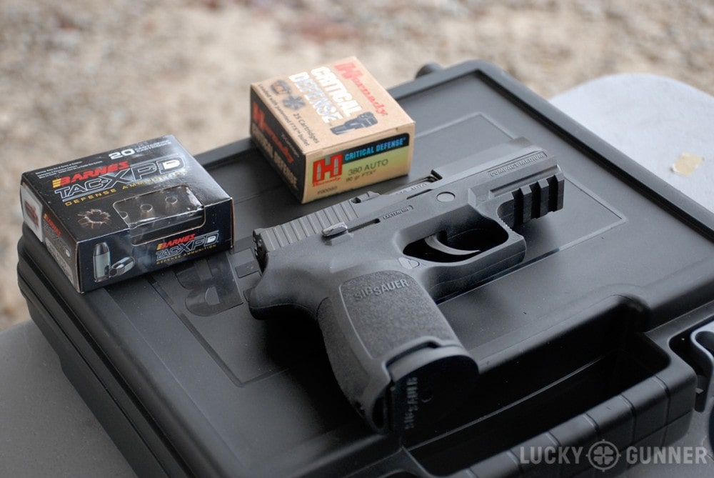 SIG P250 by Tamara Keel on Lucky Gunner - she calls the 380 version a Grandma Gun