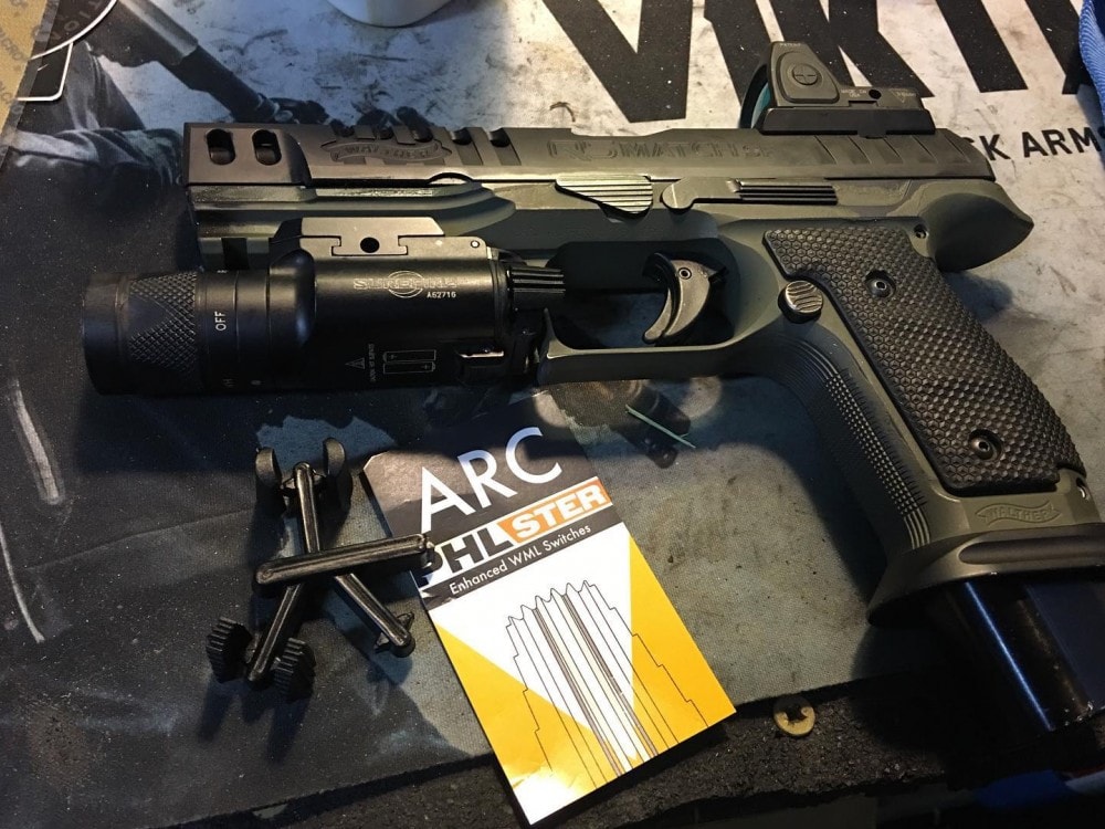 PHLster ARC Bill Blowers Bill Blowers of Tap-Rack-Tactical on the ARC weapon light switch