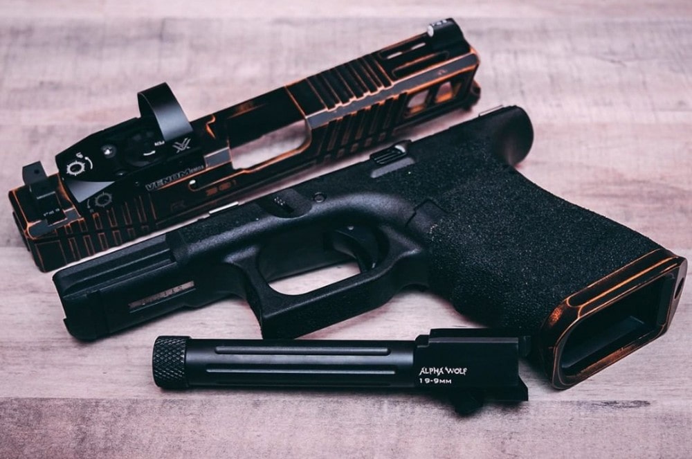 A Glock build with a lone wolf barrel by @tacfixblog