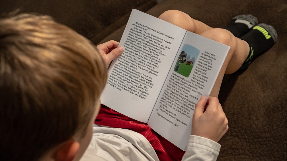 This story was written by Daniel Shaw and illustrated by his son Gunner.