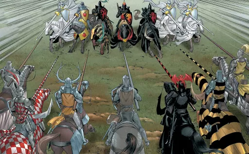 The trial of seven for Dunk, at the tourney of Ashford Meadow.