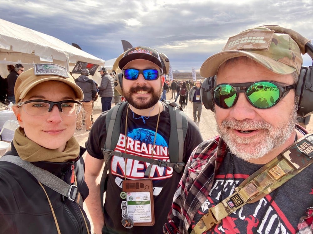 SHOT Show 2020 Range Day - Sara Liberte, Ryan Houtekamer, Mike Searson.