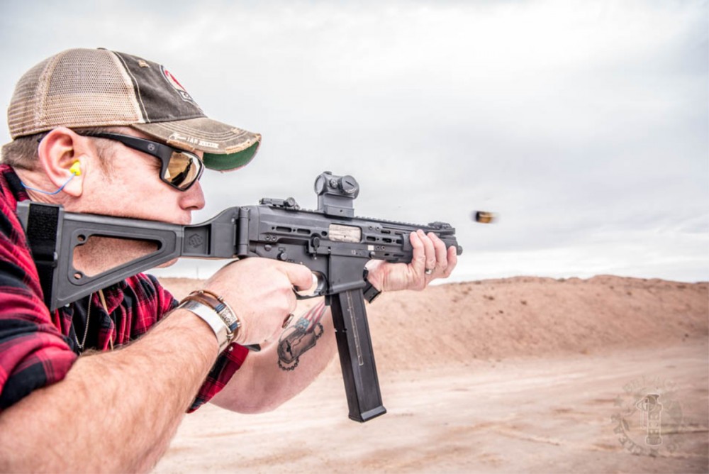 Reeder shooting LWRCI PDW 45 caliber.
