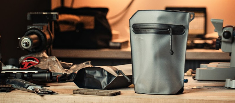 Magpul's new DAKA Volume Pouch stands vertically and expands up to three liters in size when in use.