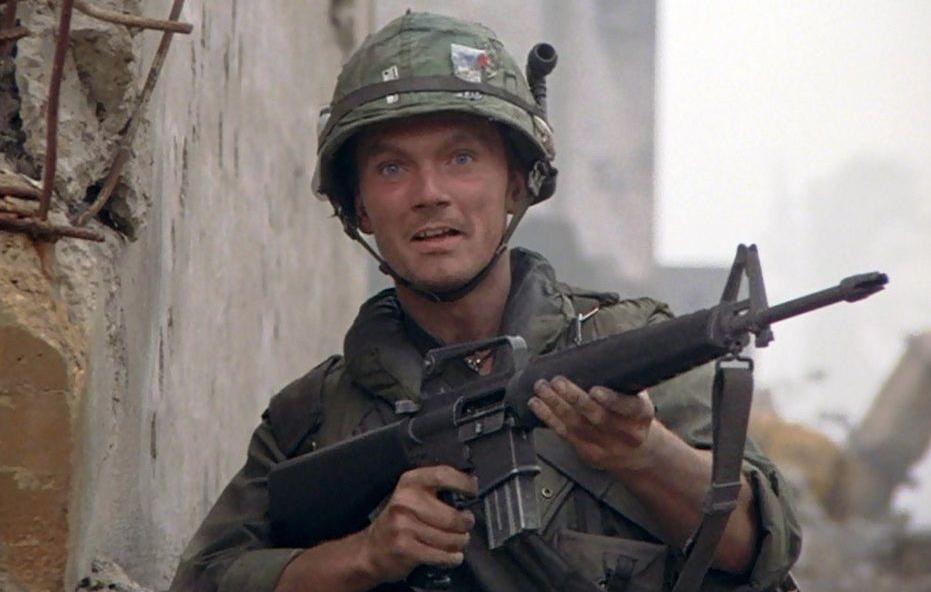 "Crazy Earl" patrolling in Full Metal Jacket