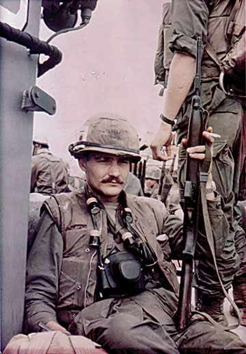 Dale Dye with M1 Carbine, Vietnam, 1968