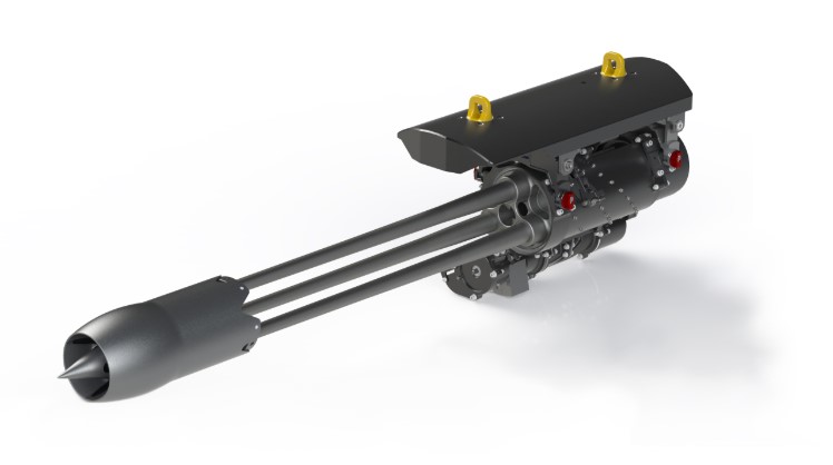 The Dillon Aero 503D Gatling gun can ride on vehicles or aircraft and can be dialed down to a rate-of-fire for just about any platform.