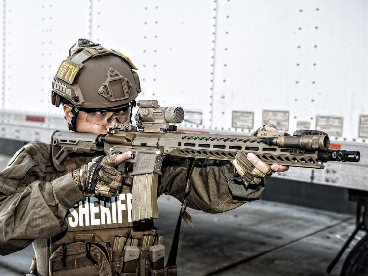 Fifty Shades of FDE, full kit, M-Pact shooting gloves.