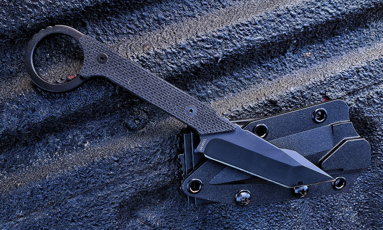Ahab-X fixed blade knife - ring handled knife 