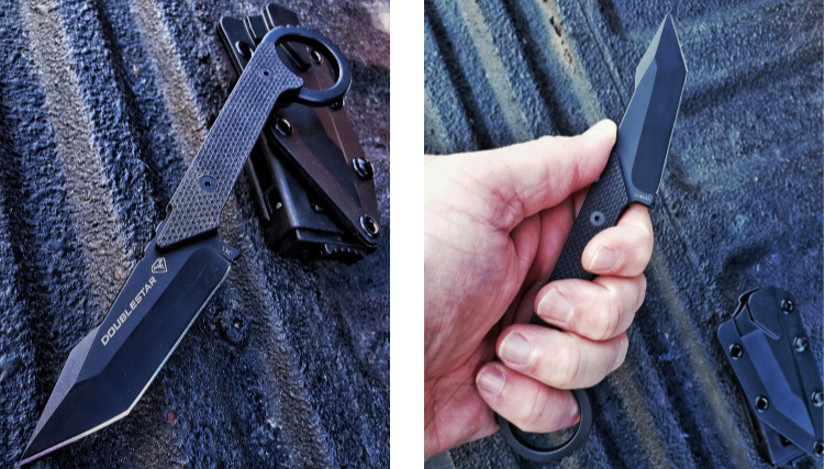 fixed blade knife with ringed handle - Ahab X DoubleStar Arms.
