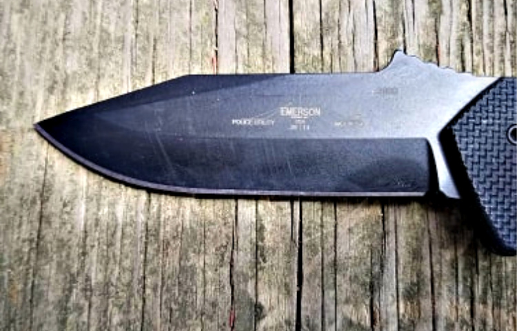 Emerson PUK fixed-blade closeup.