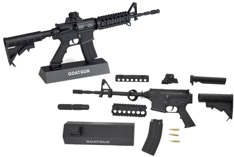 Goat guns tiny guns assembled and disassembled versions.