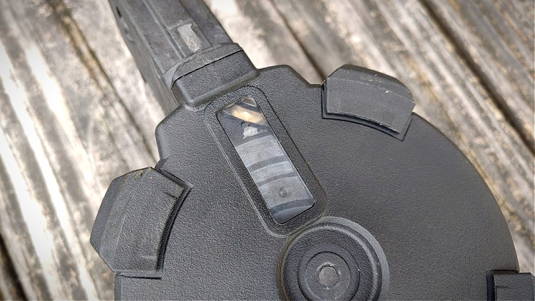 Magpul D-50 drum magazine ammo check window