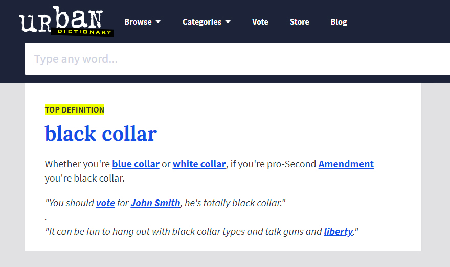 What does black collar mean?