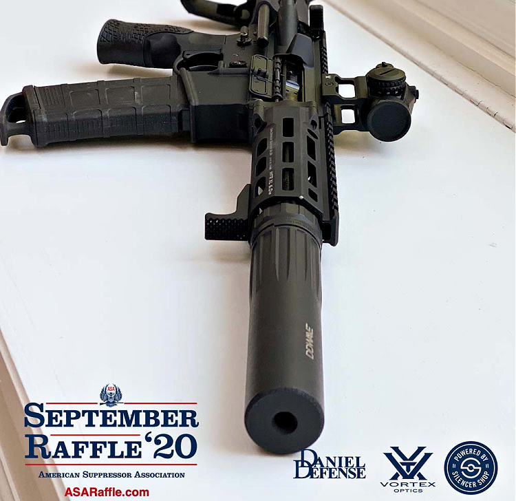 Personal Defense Weapon PDW raffle with suppressor - American Suppressor Association - 2020