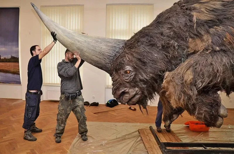 The mudhorn was almost certainly inspired by the prehistoric Elasotherium.