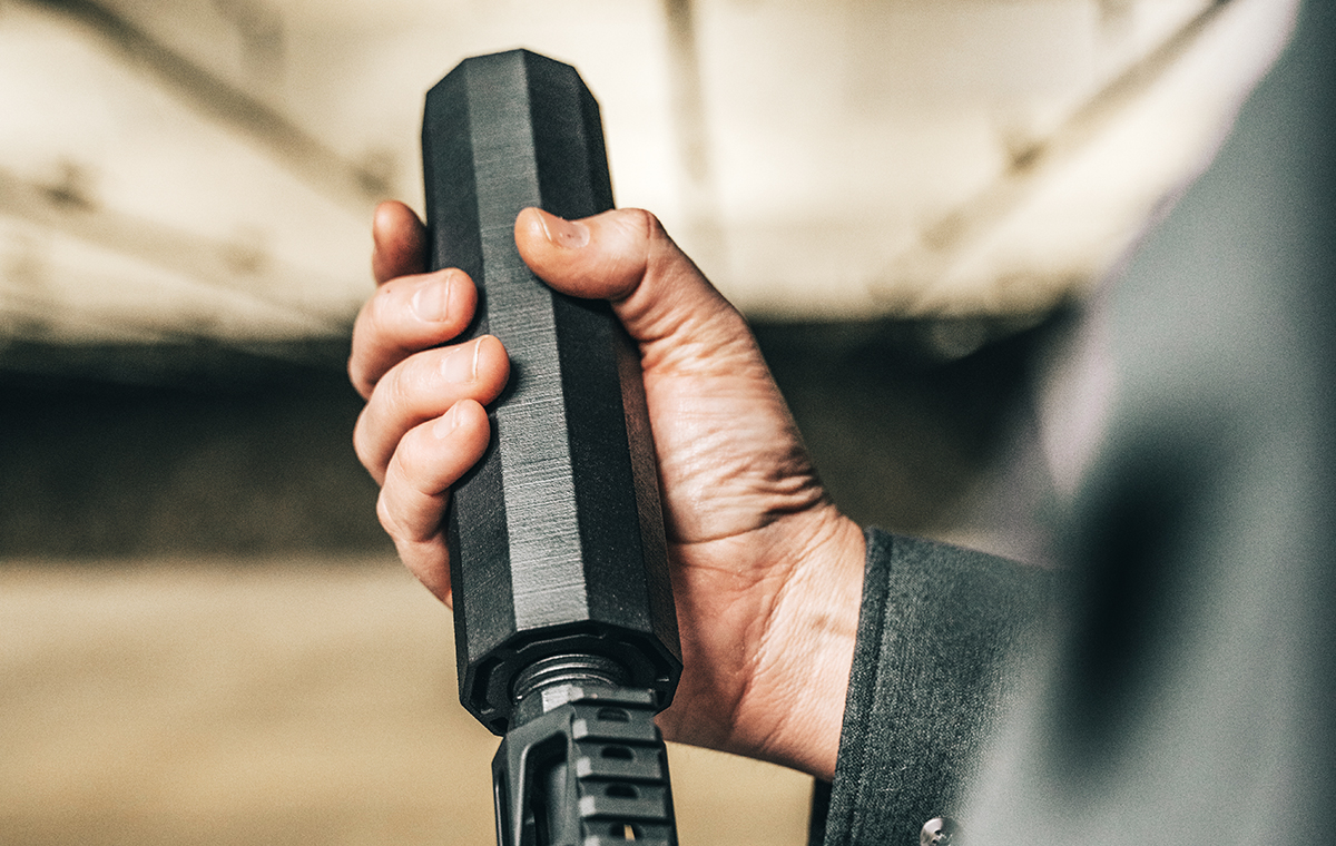 "The Mute" baffle-less suppressor