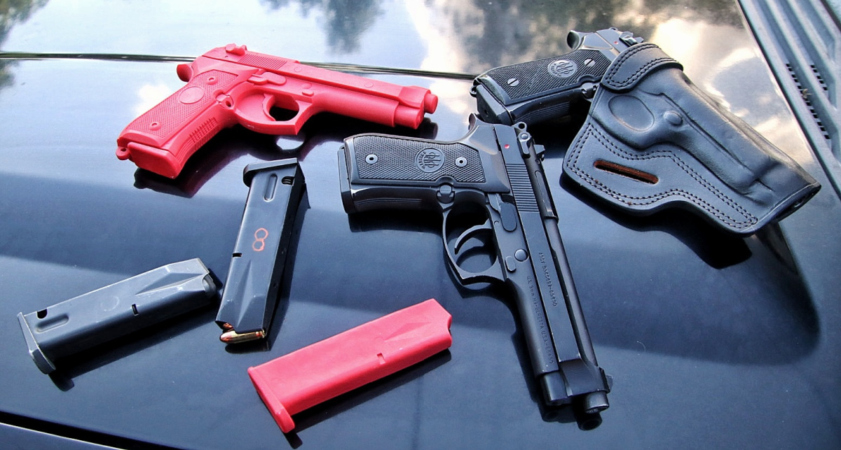 Beretta M9 ASP red gun