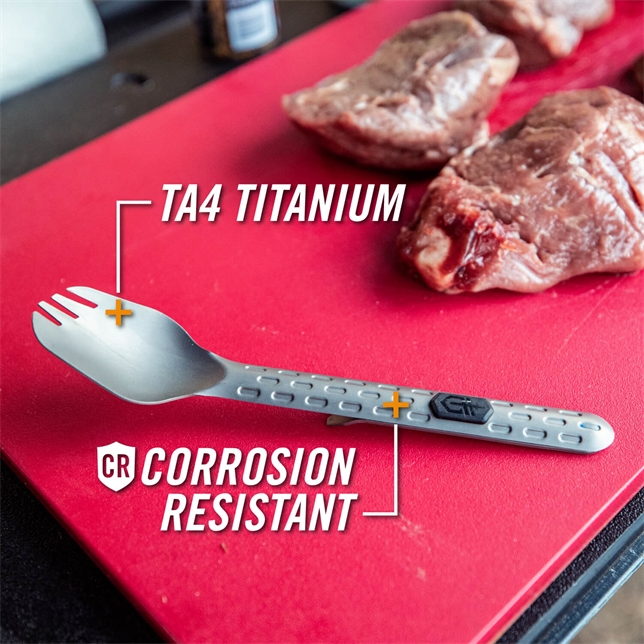 Gerber's Devour multi-function camp spork. 