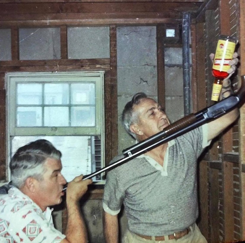 Shotgunning whiskey