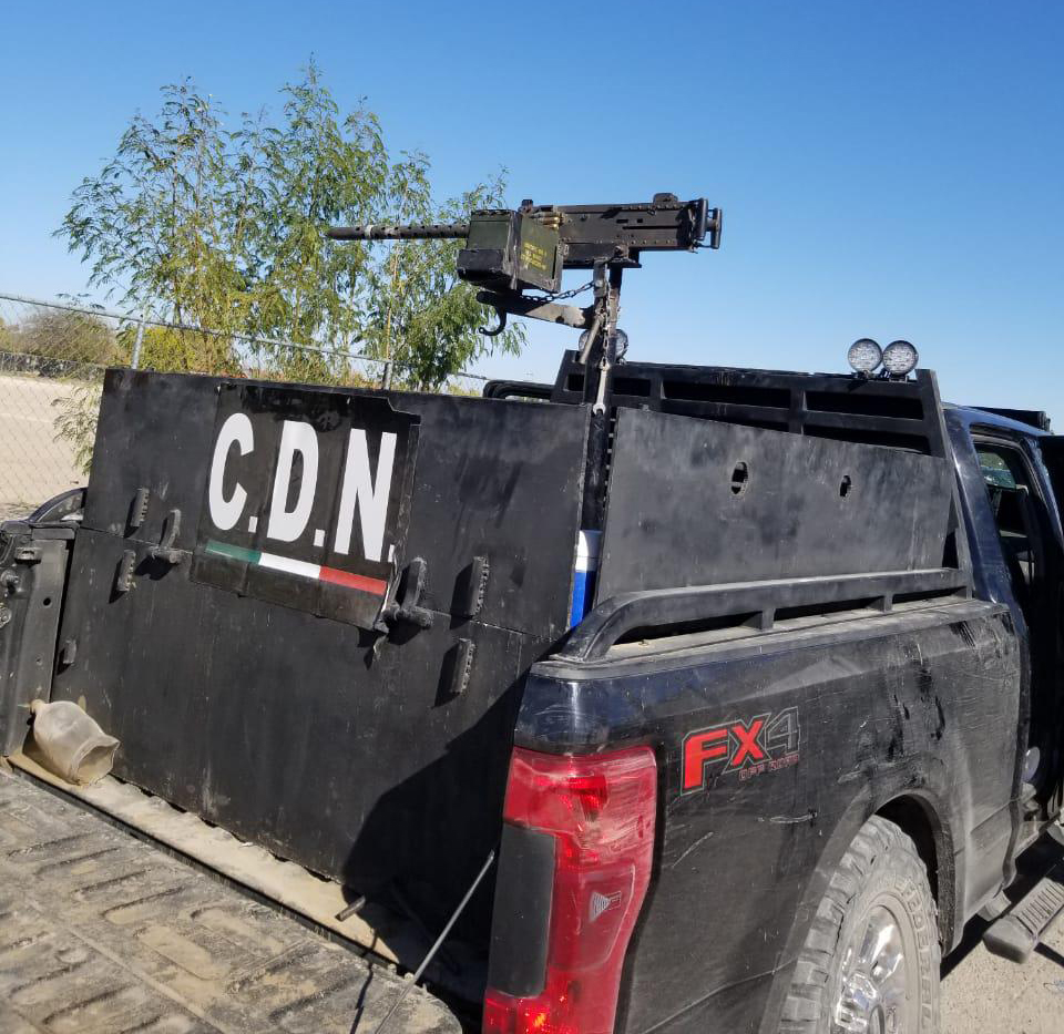 Technical vehicle of the CDN drug cartel in Mexico
