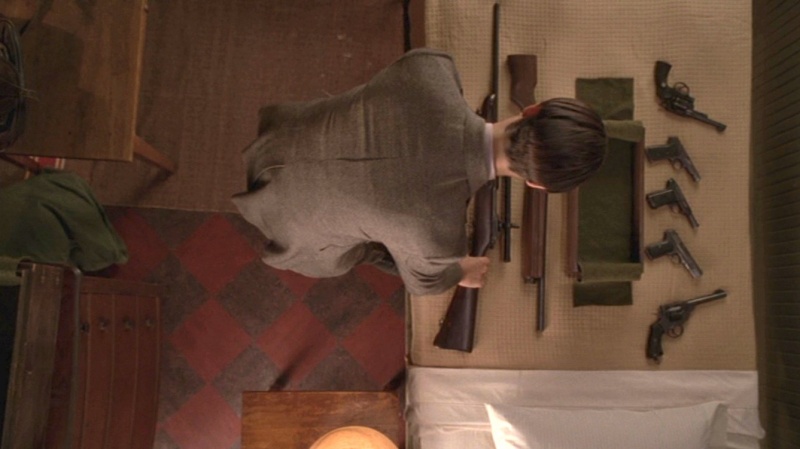 Veteran WWI sharpshooter Richard Harrow (from the series Boardwalk Empire) inspecting his American Enfield. 