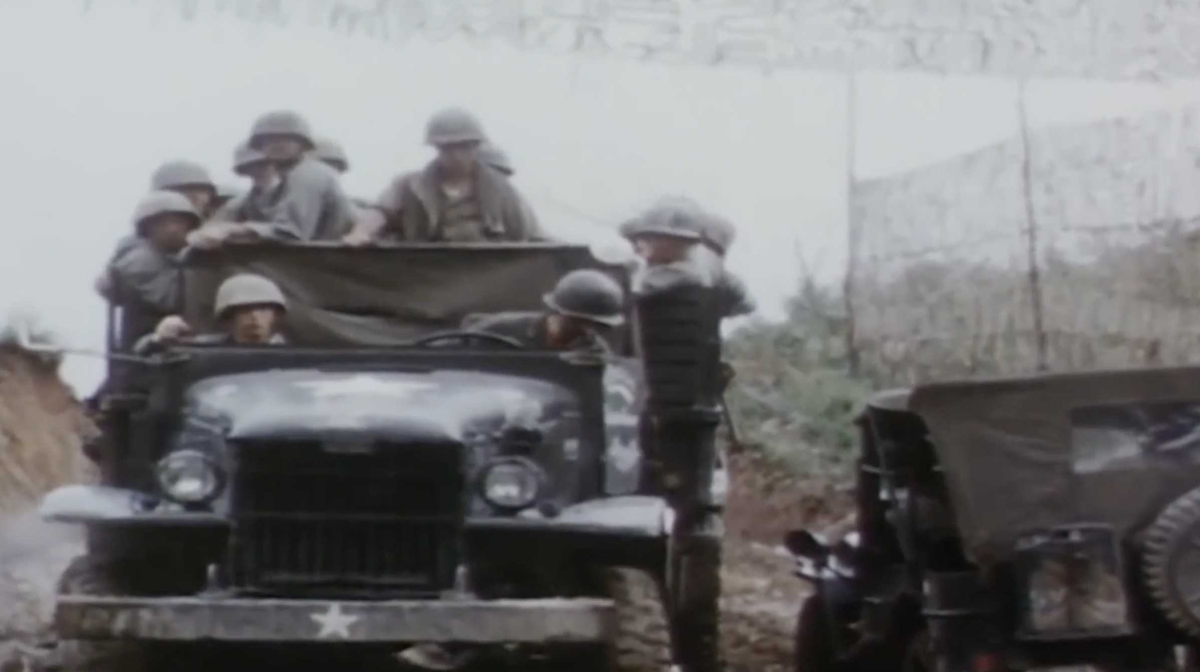 The Power Wagon holding approximately nine military men.