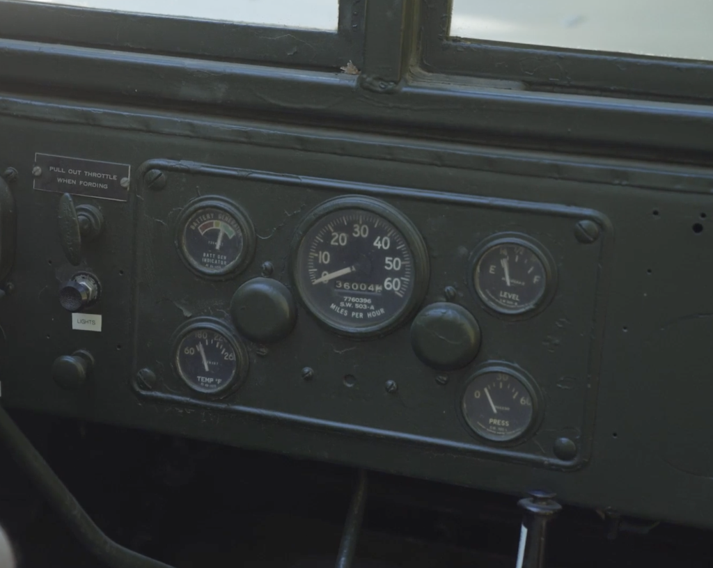 Instrument panel of the truck.