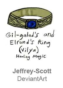 Illustration of Vilya by Jeffrey-Scott. "Gil-galad's and Elrond's Ring (Vilya), healing magic."