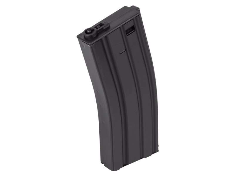 The 400e magazine with funnel shown on top