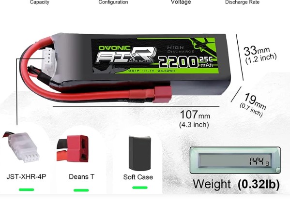 Ovonic AI 2200 battery