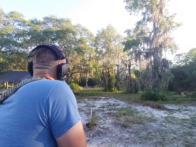 Looking 100 yards down range.