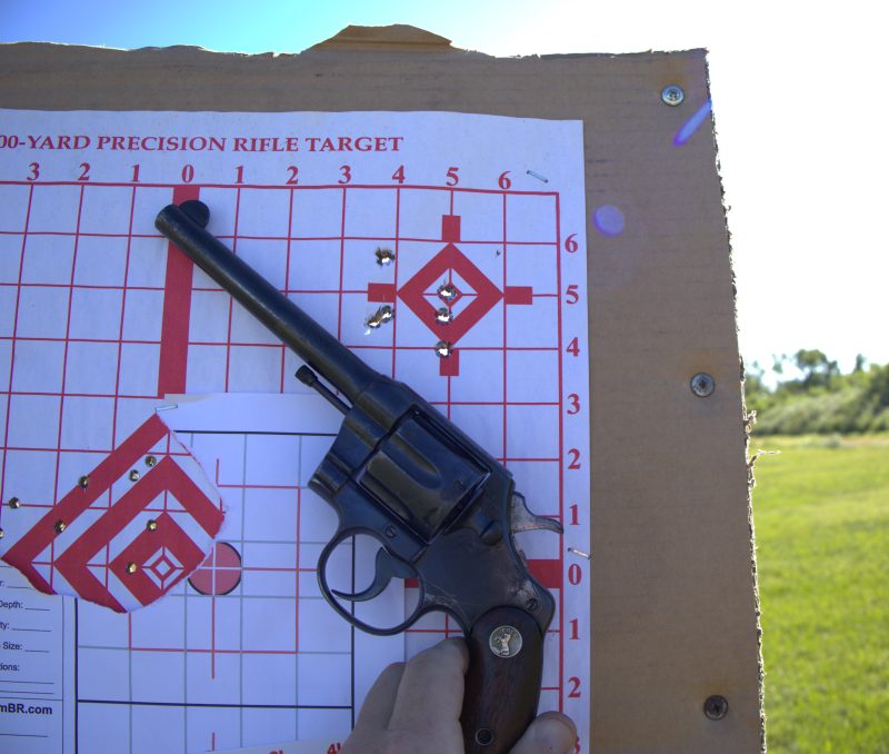 colt official police single action accuracy 15 yards
