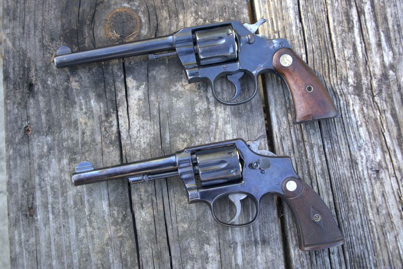 colt official police and smith & wesson m&p revolvers