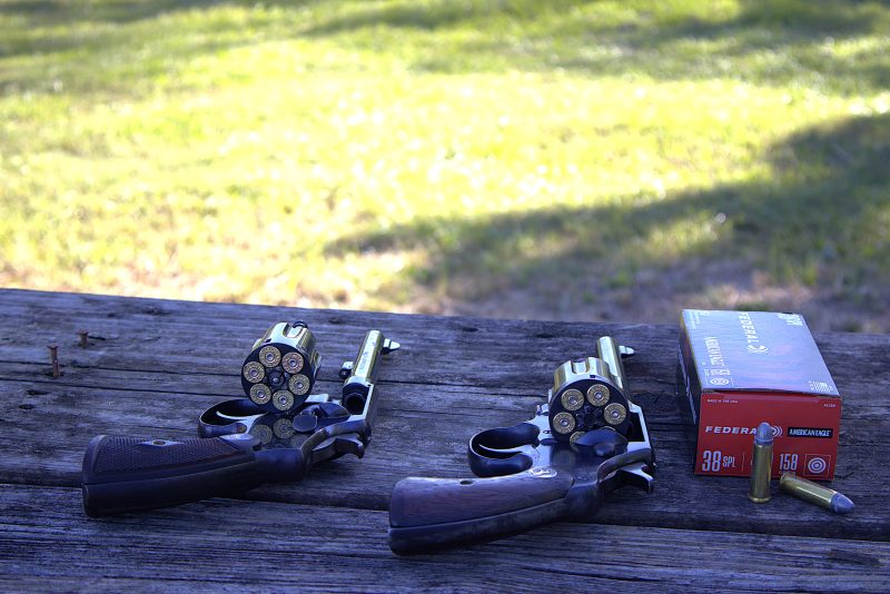 smith & wesson model 10 and colt official police with ammunition
