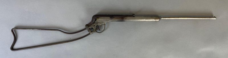 This 1889 Daisy BB Rifle is one of the first production models the company produced. The 1888 model was mostly wood. 