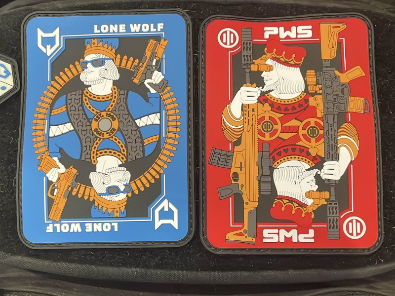 Lone Wolf & PWS Card patches from from Patriot Patch Co.